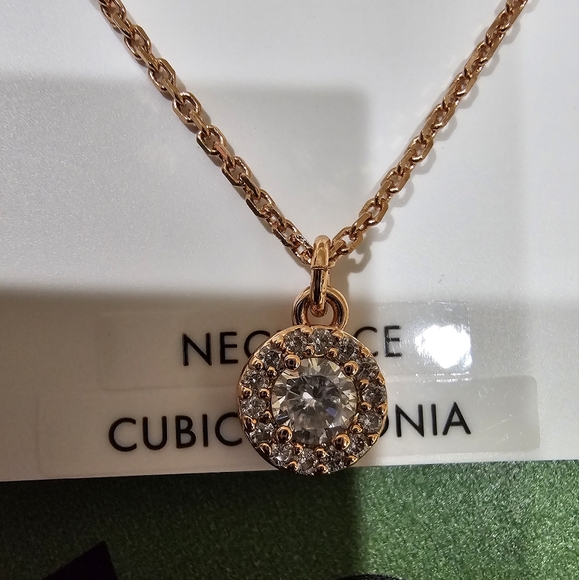 Kate Spade Rose Gold "You're a Gem" Necklace with CZ Pendant NWT w/bag S… - Picture 3 of 4